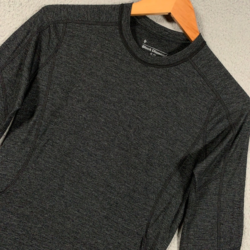 Black Diamond Solution 150 Merino Top Womens Small S Gray Base Layer Long Sleeve
